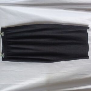 Outlander Black Knit split front Skirt Womens Size M